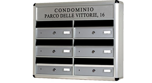 cassetta postale in alluminio