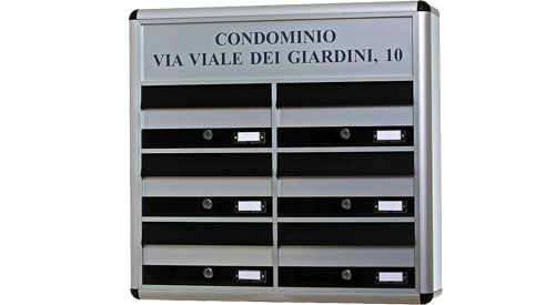 cassetta postale in alluminio